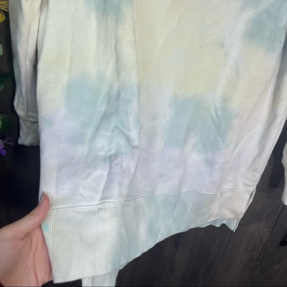 ₽💙2/$40💙SO Lounge Life Crew Neck Tie Dye Printed Oversize Sweatshirt Sz Small - Picture 14 of 16